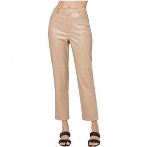 L Space Quincey Pant In Latte Faux Leather Size Medium (8-10)